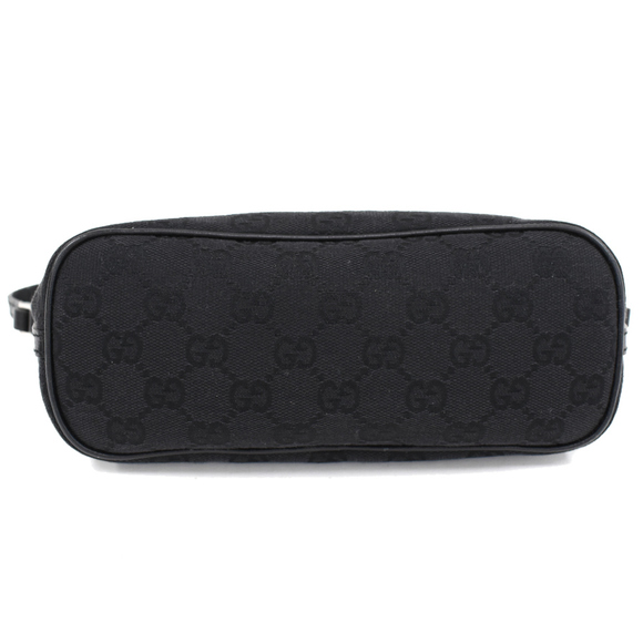 Gucci Accessory Pouch Mini Handbag GG Canvas Leather Black - Picture 4 of 9